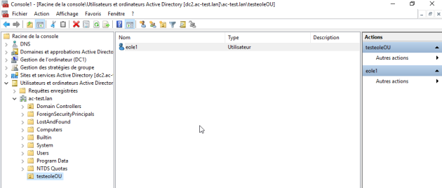 Liste des utilisateurs