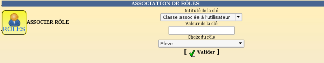 Association d'un rôle