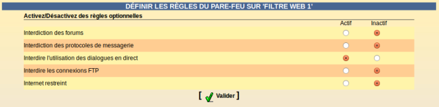 Activation des directives optionnelles dans l'EAD