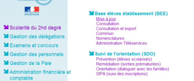 Accès à Base Élèves