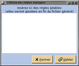 Fenêtre d'insertion des inclusions statiques