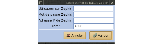 Connection à Zéphir