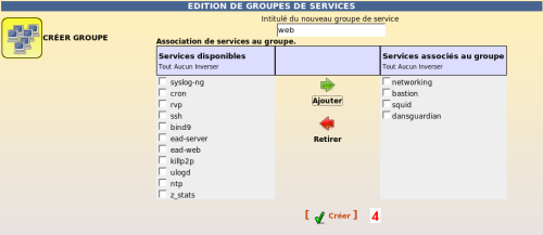 Création d'un groupe de services (2)