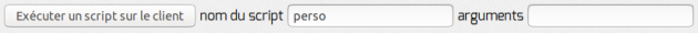 Exécution d'un script personnalisé dans le formulaire "Actions sur le serveur"