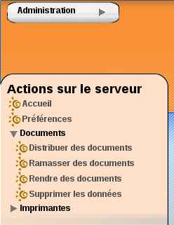 Vue de la distribution de document dans l'EAD