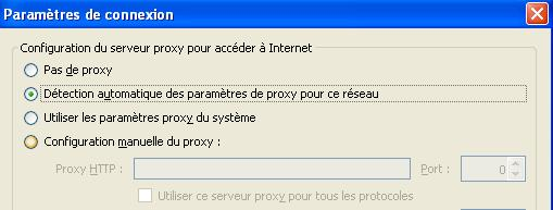 Détection automatique du proxy dans Firefox