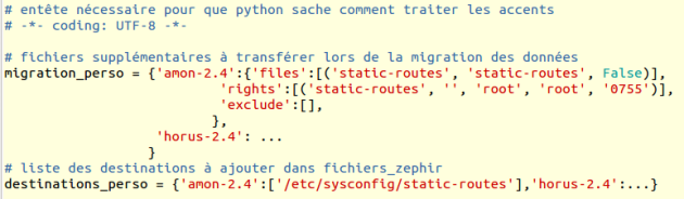 exemple de  migration d'un fichier static-routes vers amon-2.4