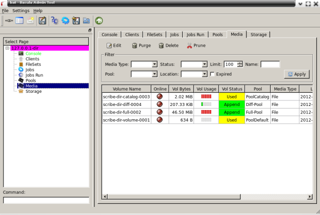 BAT (Bacula Administration Tool)