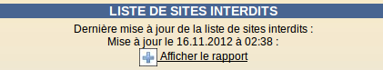 Rapport de mise à jour des bases de filtres