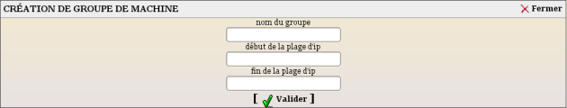 Formulaire de création